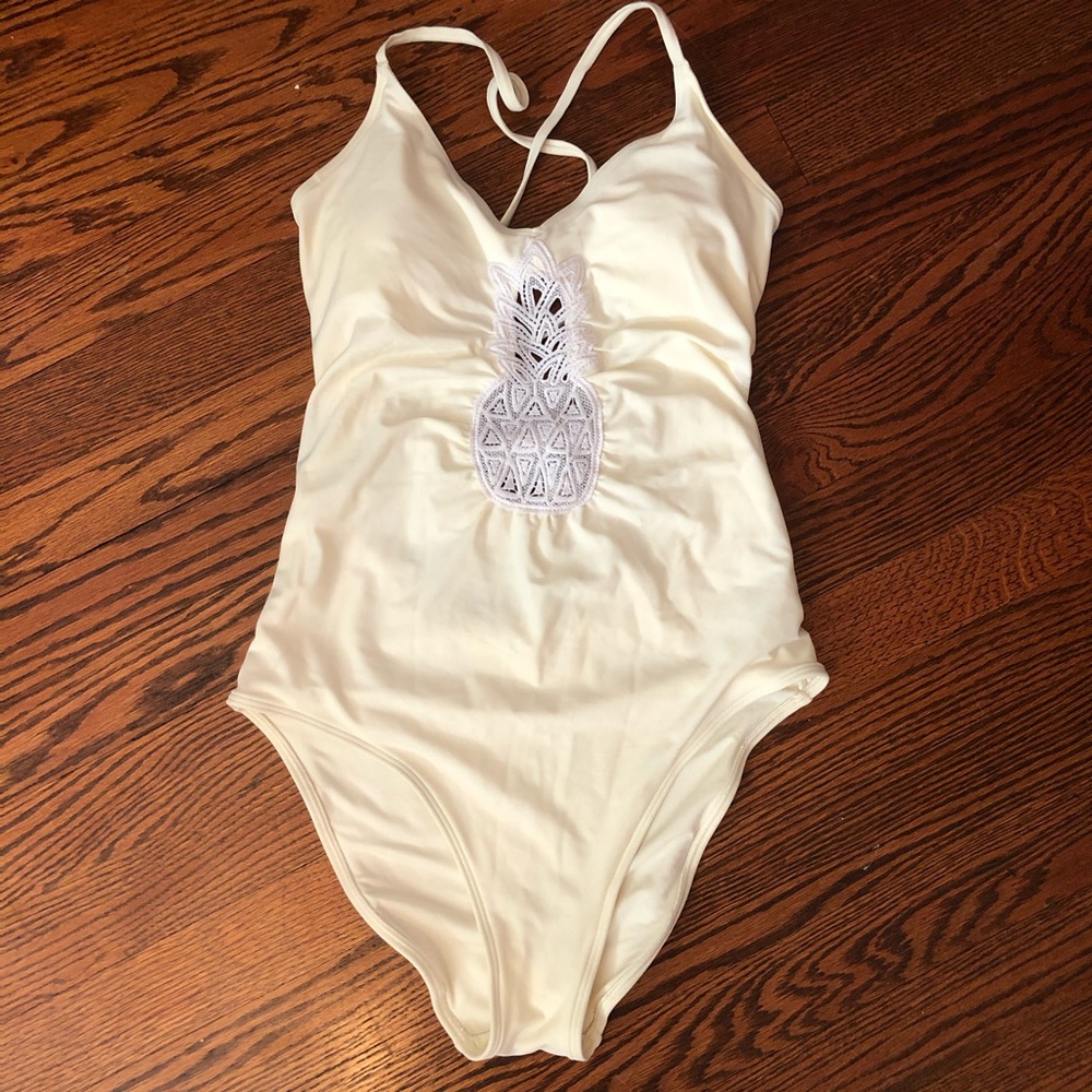 Aerie Cream One Piece Swimsuit